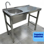 Fregadero Industrial de un Seno con Escurridor