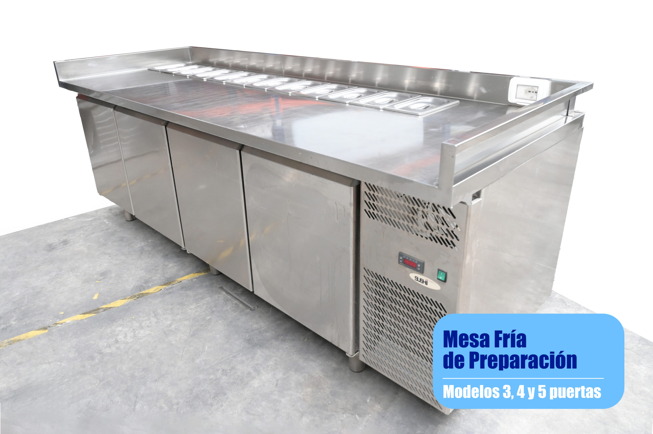 T-005-04 Mesa Fría de Preparación (3,4y5puertas) Mesa Refrigerada con ensaladera - Imagen 1